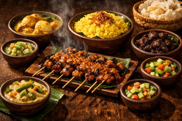 Ondel Gembul Special met saté