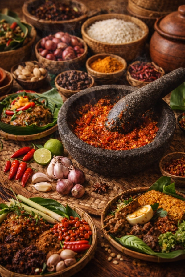 Deelnemers tijdens een kookworkshop Indonesische keuken